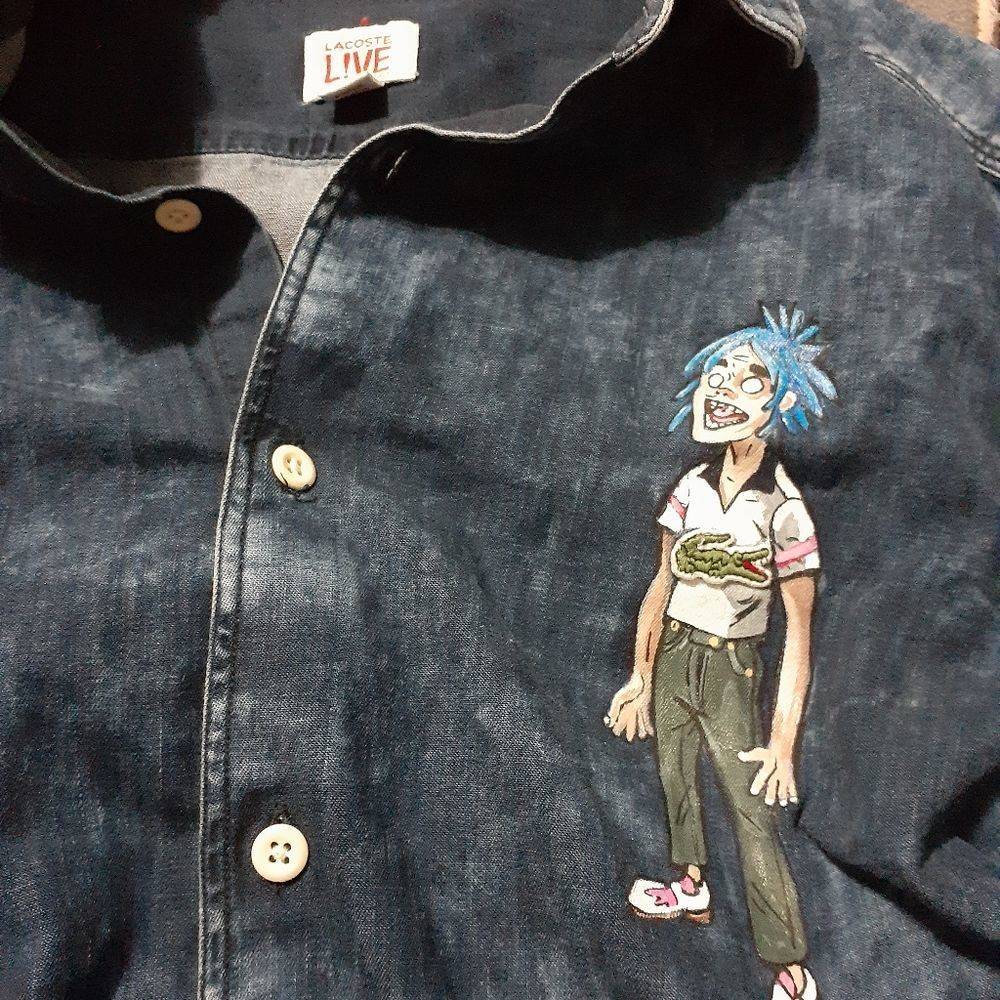 Lacoste live x gorillaz hand painted shirt - Picture 2 of 2